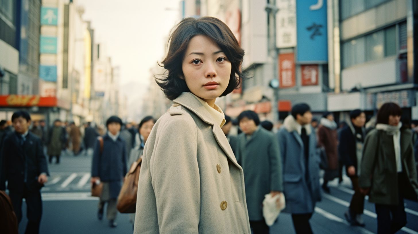 ストリートスナップ　秋田県　大館市　1971年03月24日　SP　25歳　ストリートスナップ画像