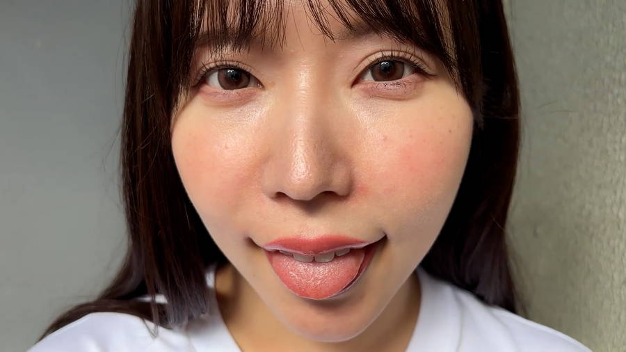 【HD】街角で声をかけて口内観察させてもらう　モデル　まいなちゃん　サンプル画像01