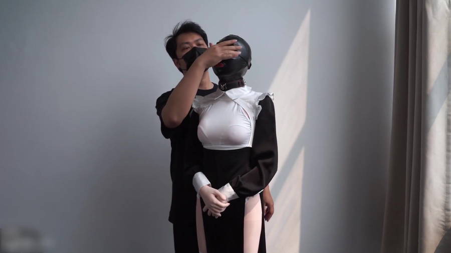 【HD】生贄：好き放題される覆面巨乳メイド　サンプル画像01