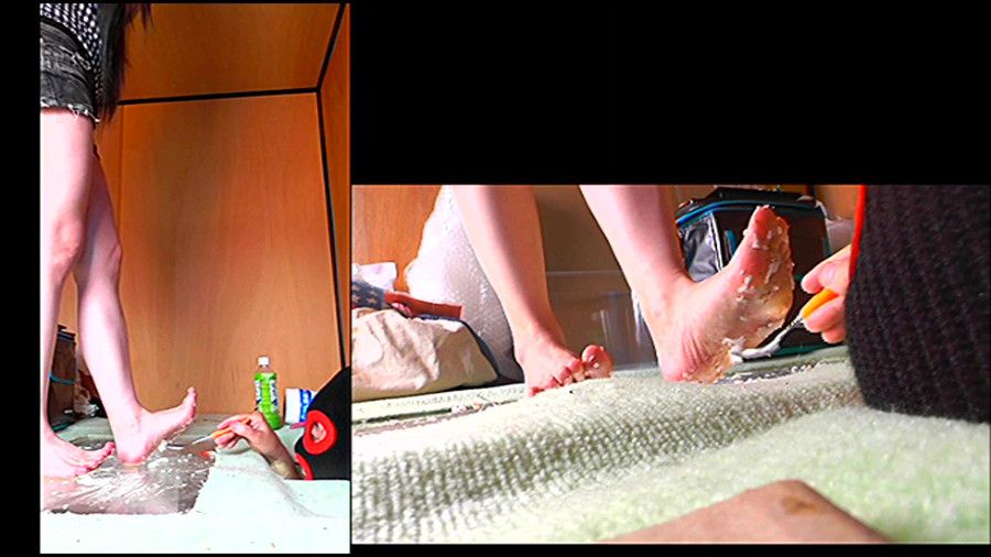 【前編】美希ハイヒールで踏んだ寿司を「完食ドレイ」に食べさせる!　サンプル画像01