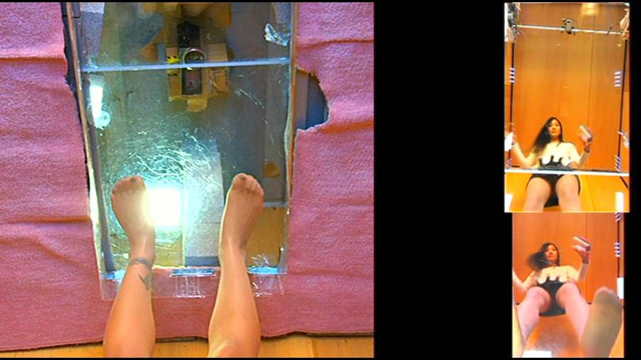 黒髪女性が生ストッキングで巨大ゴキブリを踏み潰す!-後編-　サンプル画像06