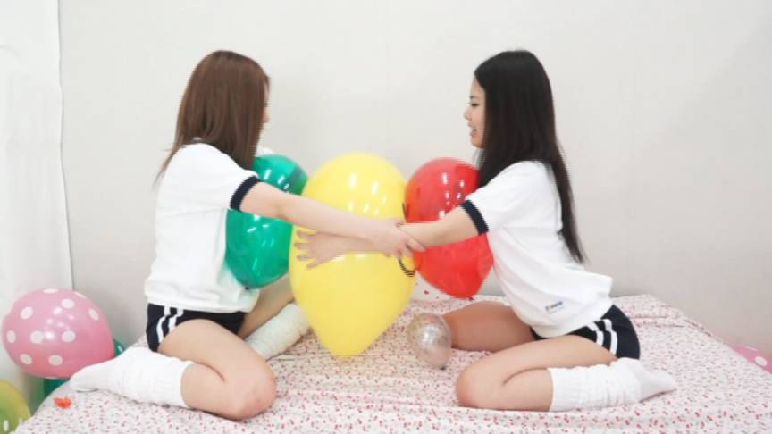 ブニュ?ン!! 女の子2人で風船つぶしっこ 2 サンプル画像10