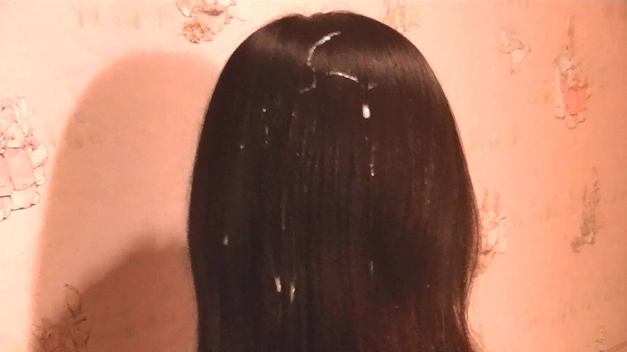 ロングヘアで髪コキ、髪フェラ、髪射精　vol.03　サンプル画像04