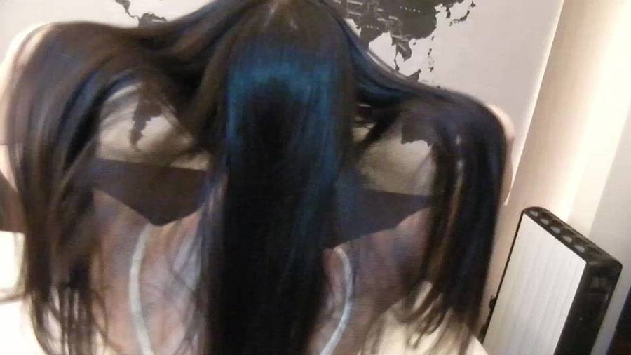 ロングヘアで髪コキ、髪フェラ、髪射精　vol.04　サンプル画像12