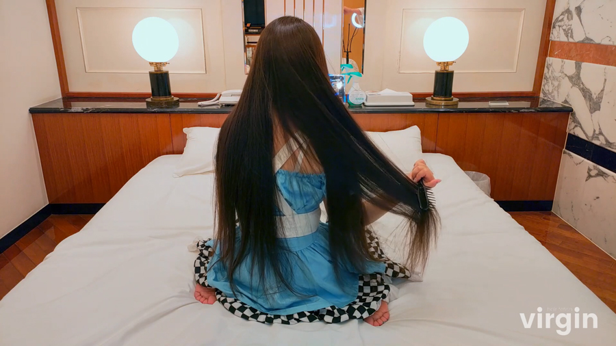美髪ロングアニオタまいひめ　初めての髪コキ髪射　サンプル画像05