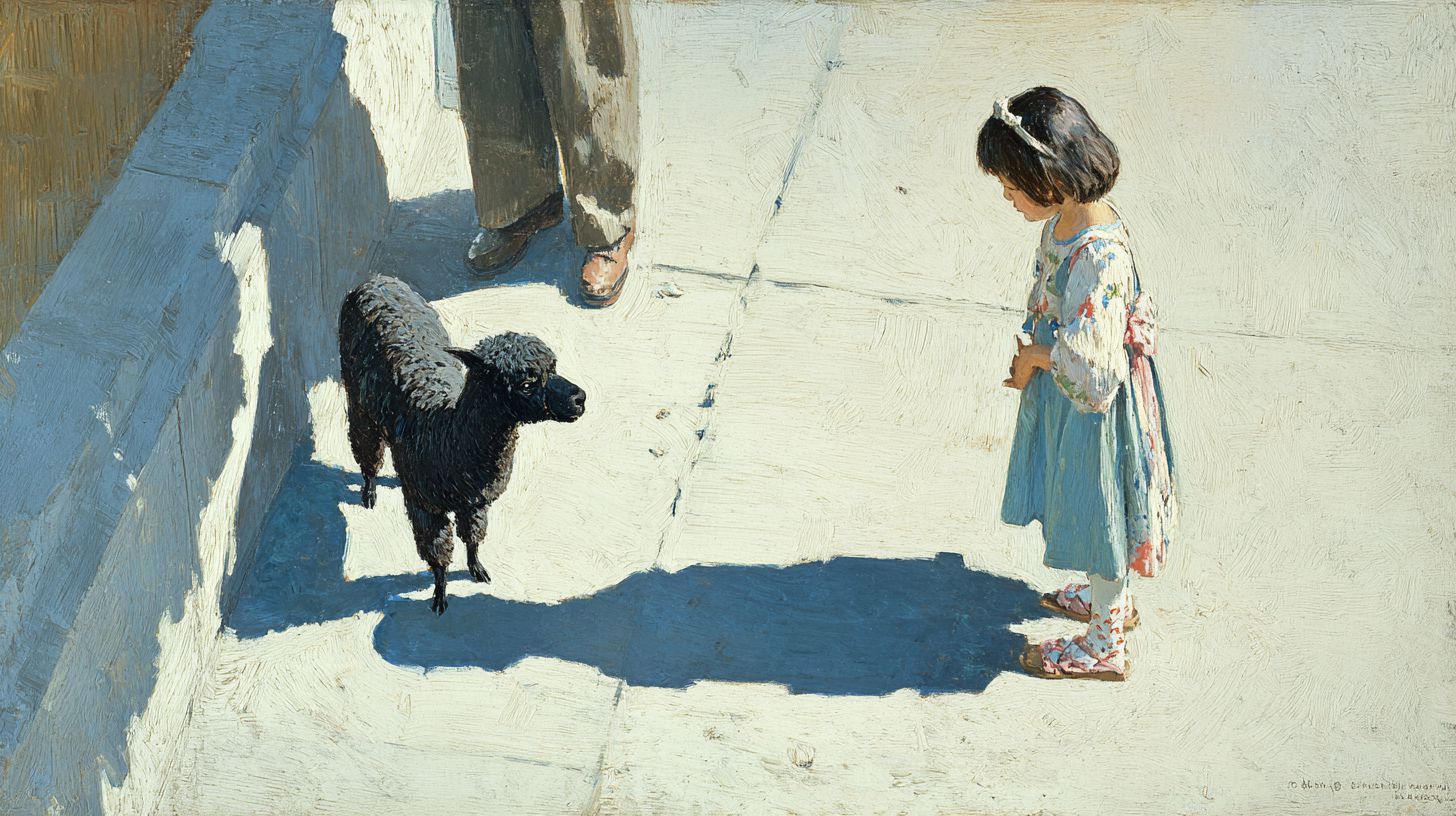 動物と少女　アート　2025年11月22日　名画　画像