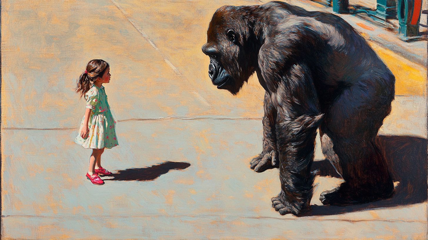 動物と少女　名画　2025年12月30日　絵画　画像