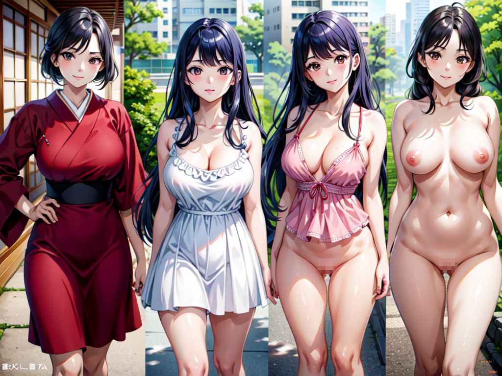 着衣→ヌード　画像