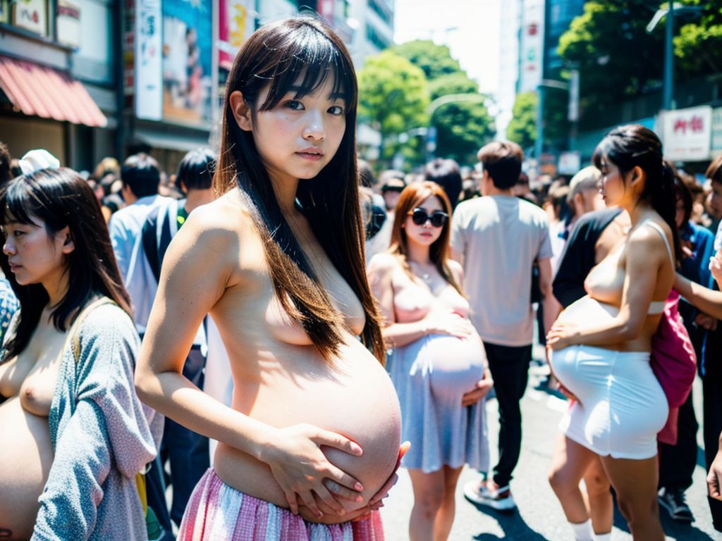 ボテ腹妊婦　露出画像　埼玉県　川口市　2025年10月12日　ボテ腹妊婦　露出パフォーマンス　画像