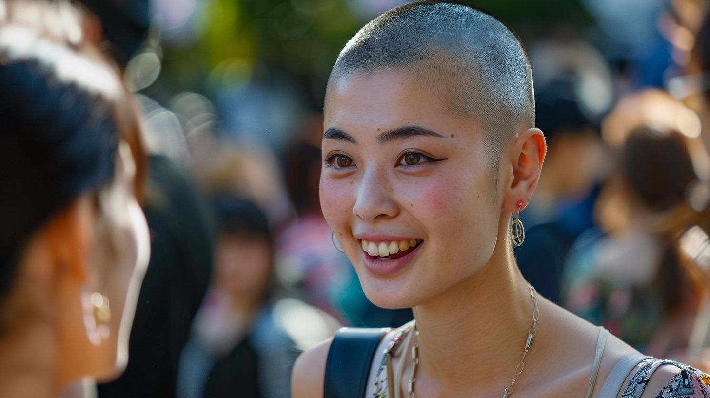 スキンヘッド女子画像　神奈川県　逗子市　2024年12月10日　スキンヘッド女子　剃髪女子　画像