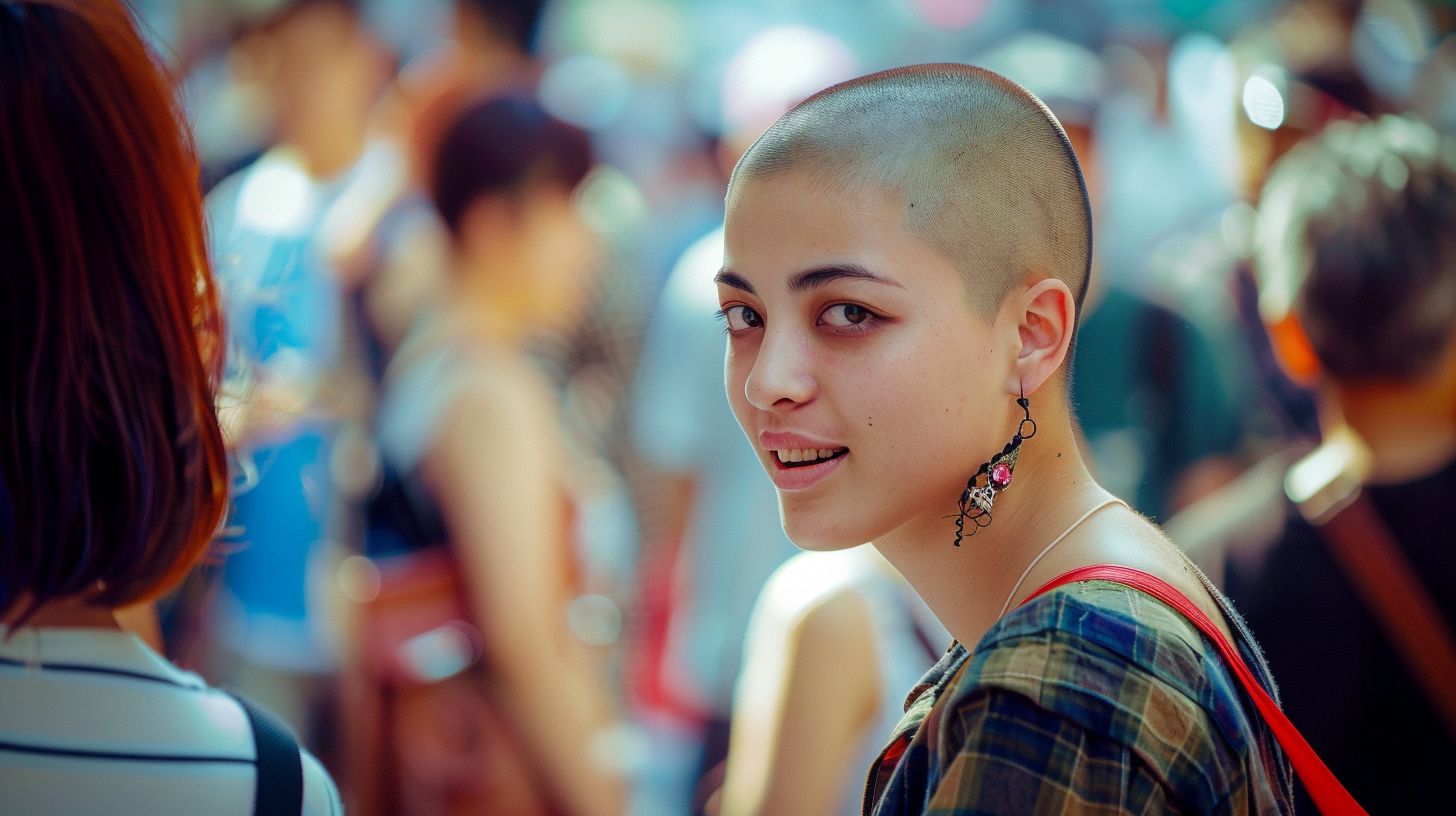 スキンヘッド女子画像　長野県　伊那市　2025年01月18日　スキンヘッド女子　剃髪女子　画像