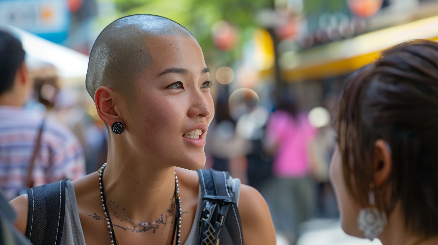 スキンヘッド女子画像　福岡県　福津市　2025年04月30日　スキンヘッド女子　坊主女子　画像