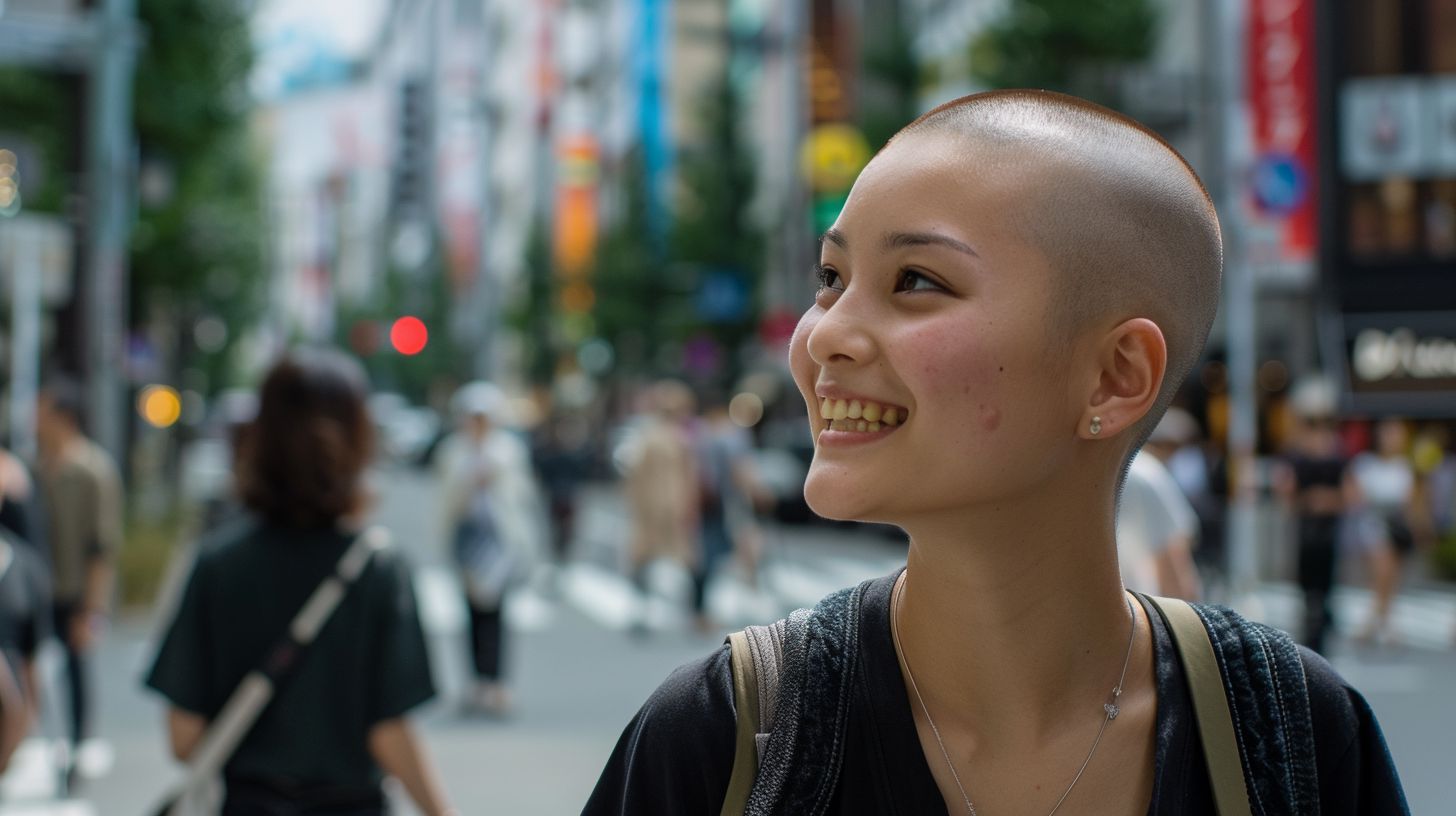 スキンヘッド女子画像　東京都　町田市　2025年06月12日　スキンヘッド女子　坊主女子　画像