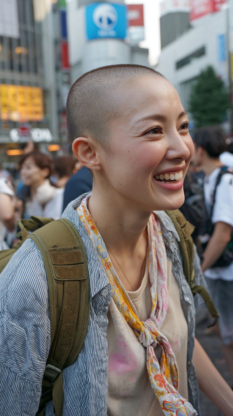 スキンヘッド女子画像　東京都　昭島市　2026年02月18日　スキンヘッド女子　坊主女子　画像