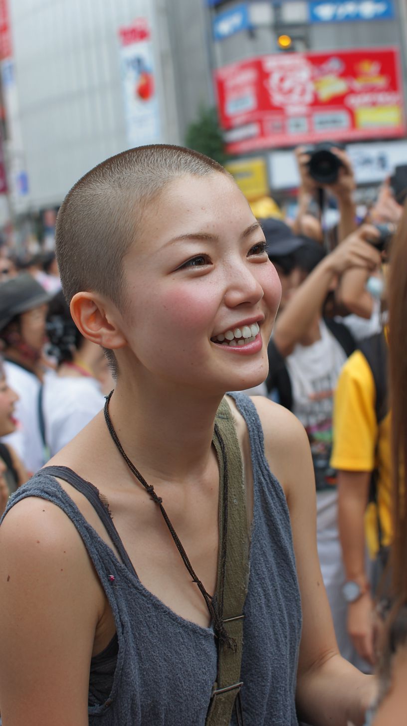 スキンヘッド女子画像　茨城県　牛久市　2026年06月13日　スキンヘッド女子　ぼうず女子　画像