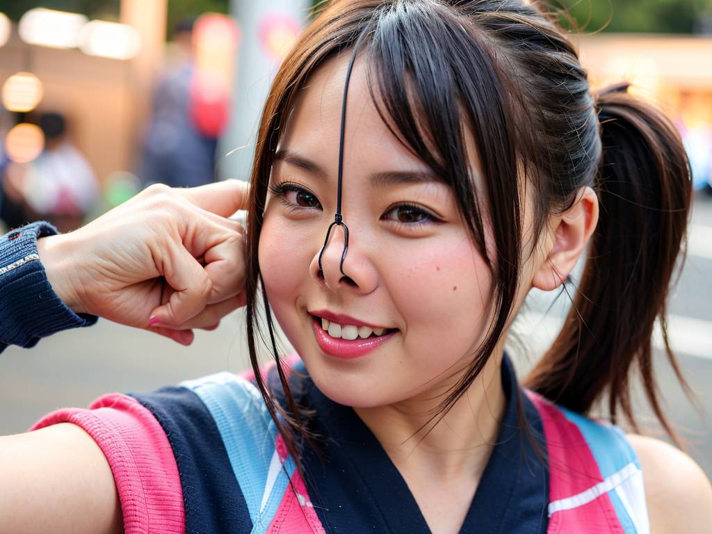 鼻フック　岡山県　玉野市　豚ヅラ画像