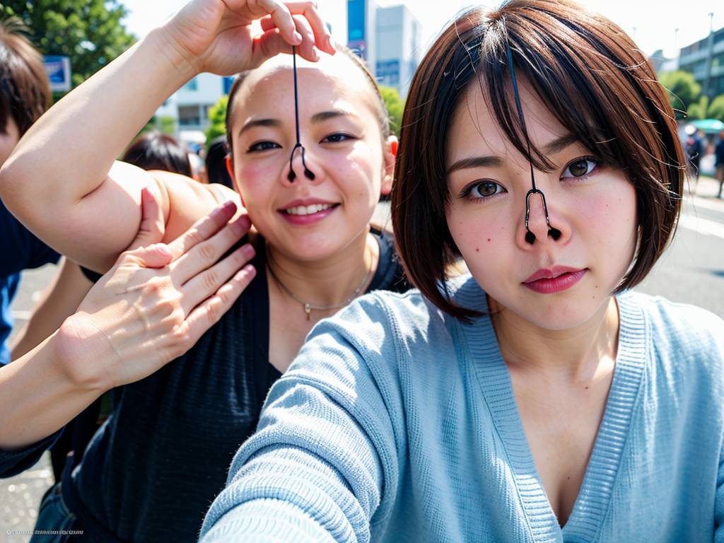鼻フック　神奈川県　大和市　豚ヅラ画像