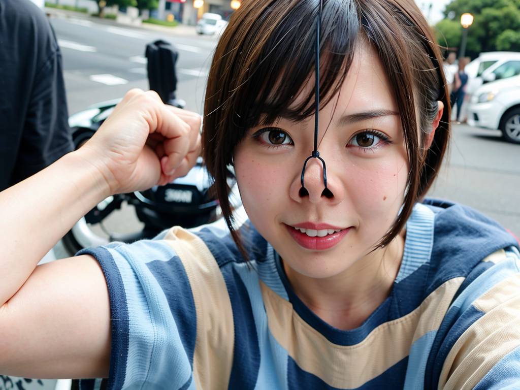 鼻フック　東京都　国分寺市　豚ヅラ画像