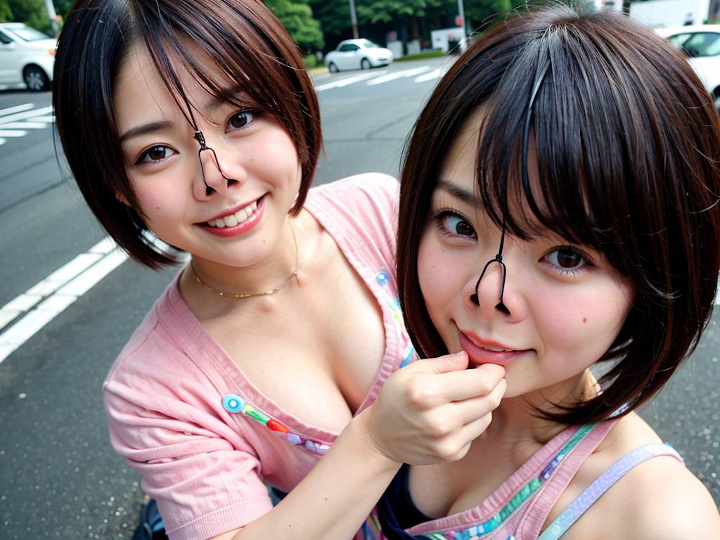鼻フック　愛知県　江南市　豚ヅラ画像