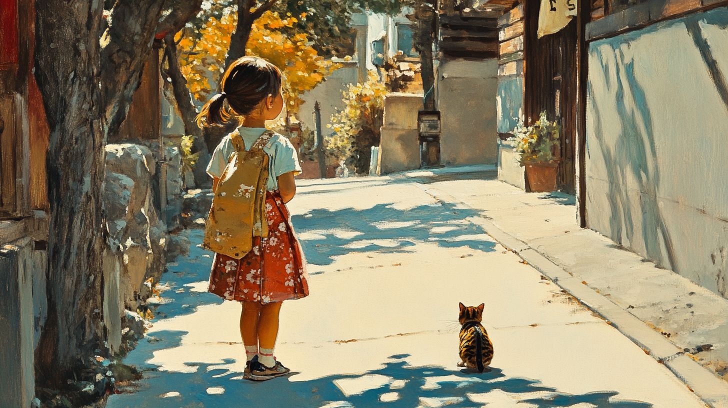 猫と少女　アート　2025年01月20日　名画　画像