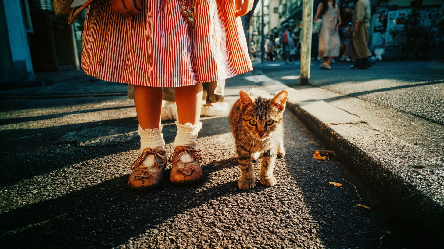 猫と少女　絵画　2026年06月12日　絵　画像