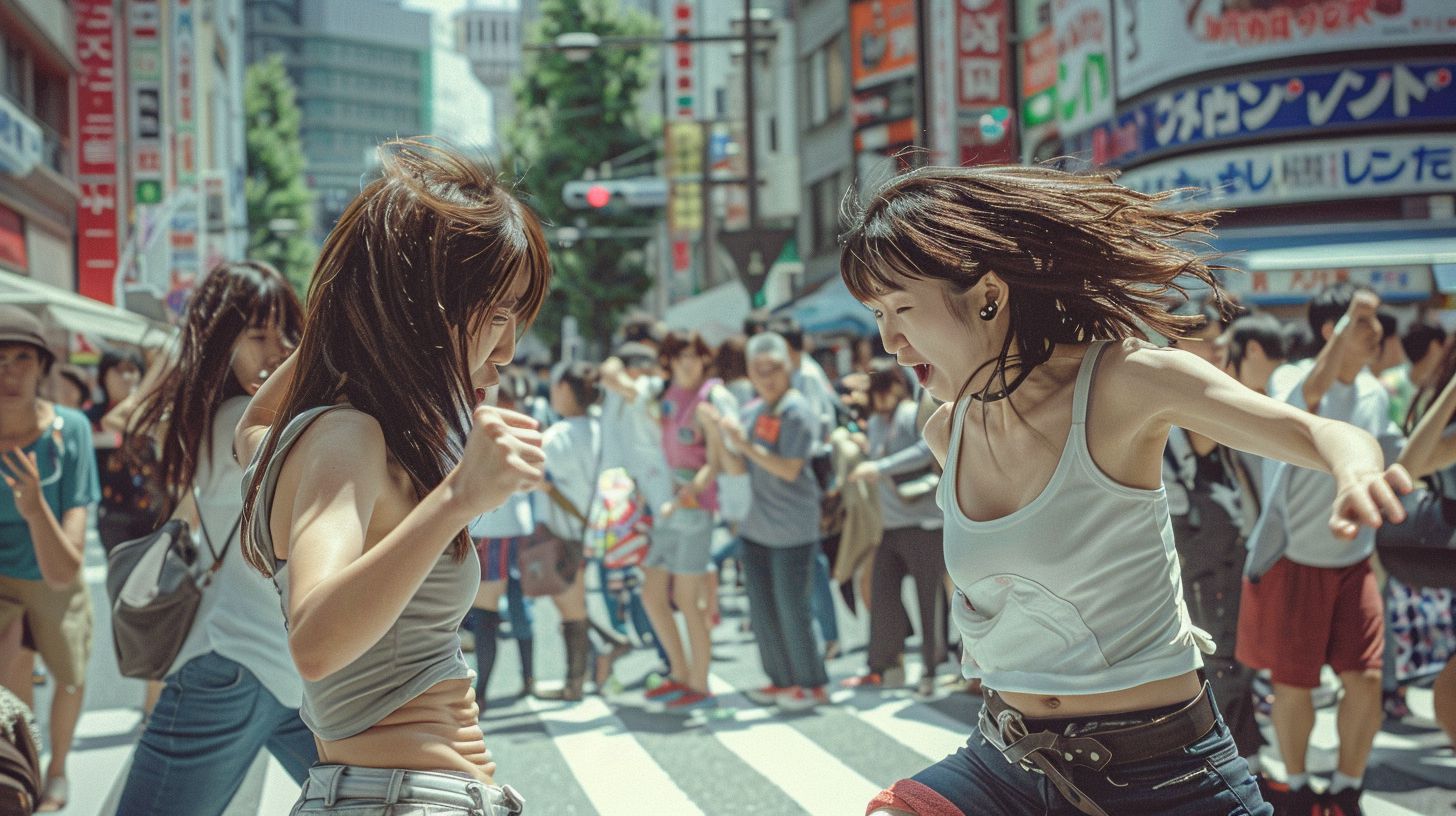 今日の女性のストリートファイト画像　奈良県　大和高田市　2024年06月29日　ストリート喧嘩　画像