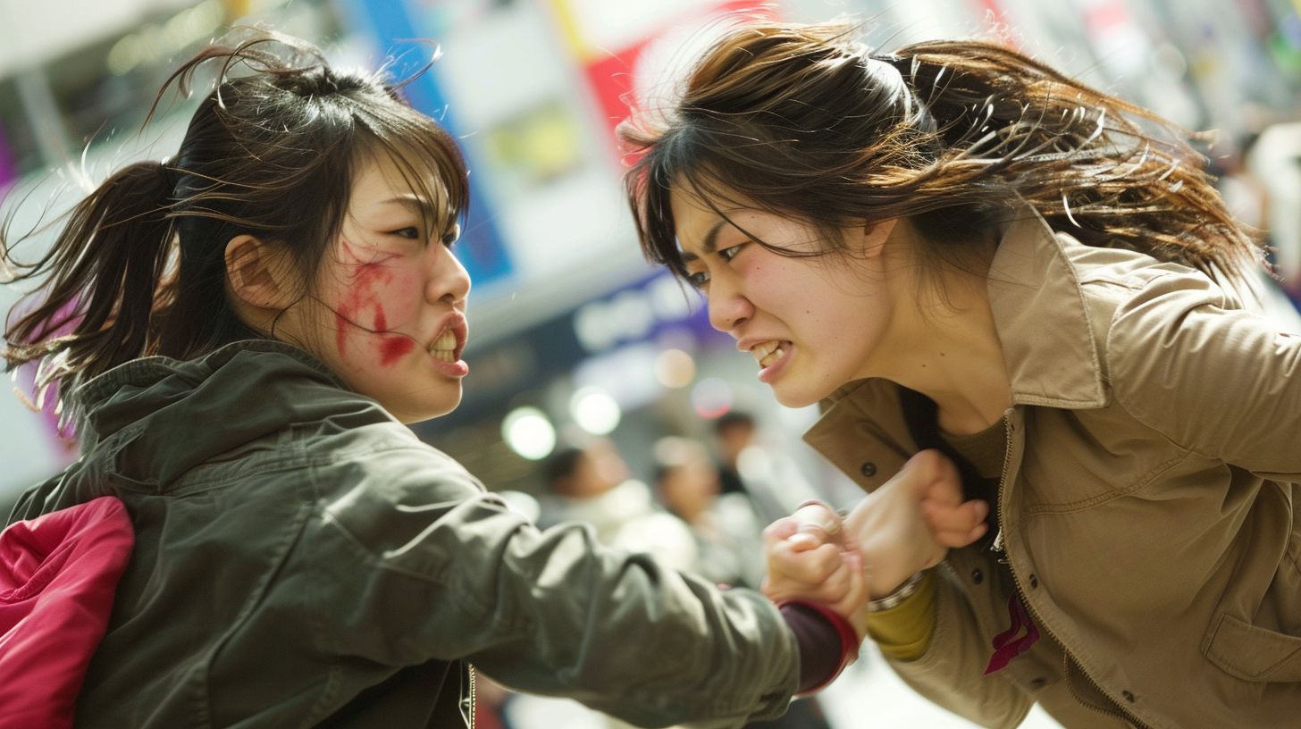 今日の女性のストリートファイト画像 静岡県 浜松市 2024年07月06日 女の喧嘩 画像