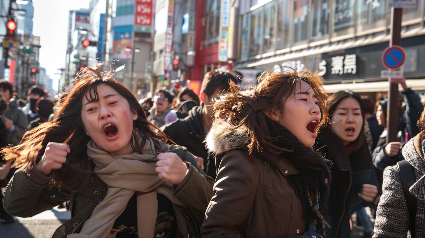 今日の女性のストリートファイト画像　静岡県　島田市　2024年12月13日　女の喧嘩　画像