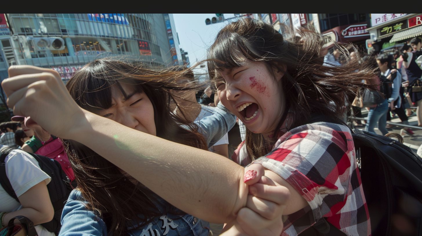 今日の女性のストリートファイト画像 千葉県 佐倉市 2025年01月05日 ストリート喧嘩 画像