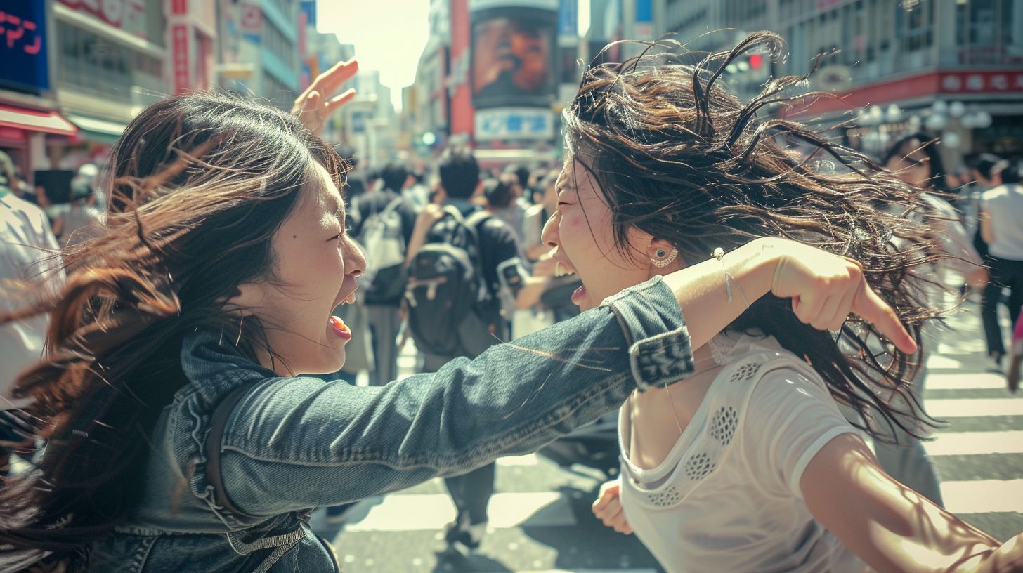 今日の女性のストリートファイト画像 三重県 名張市 2025年01月20日 女の喧嘩 画像