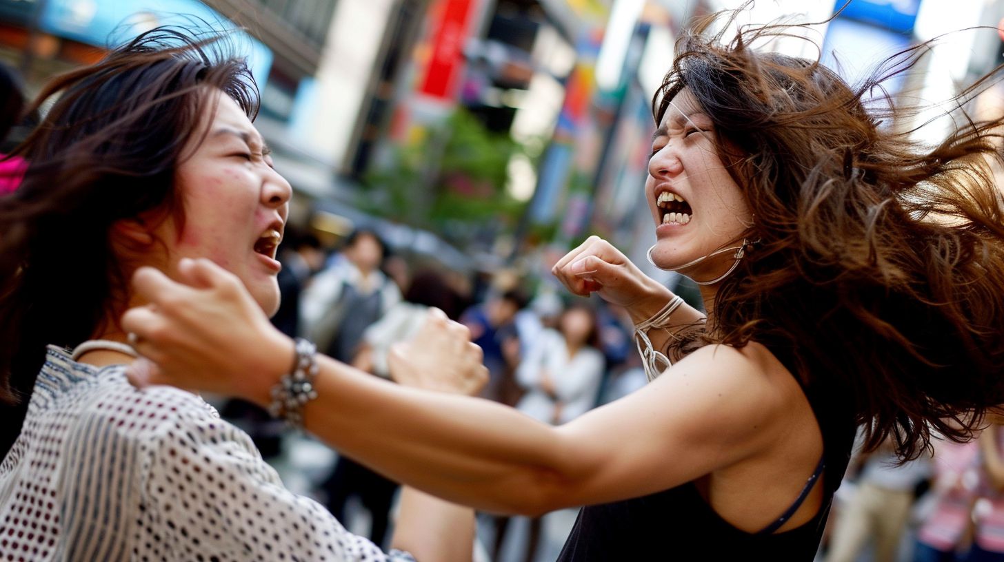 今日の女性のストリートファイト画像 兵庫県 西宮市 2025年01月21日 ストリート喧嘩 画像