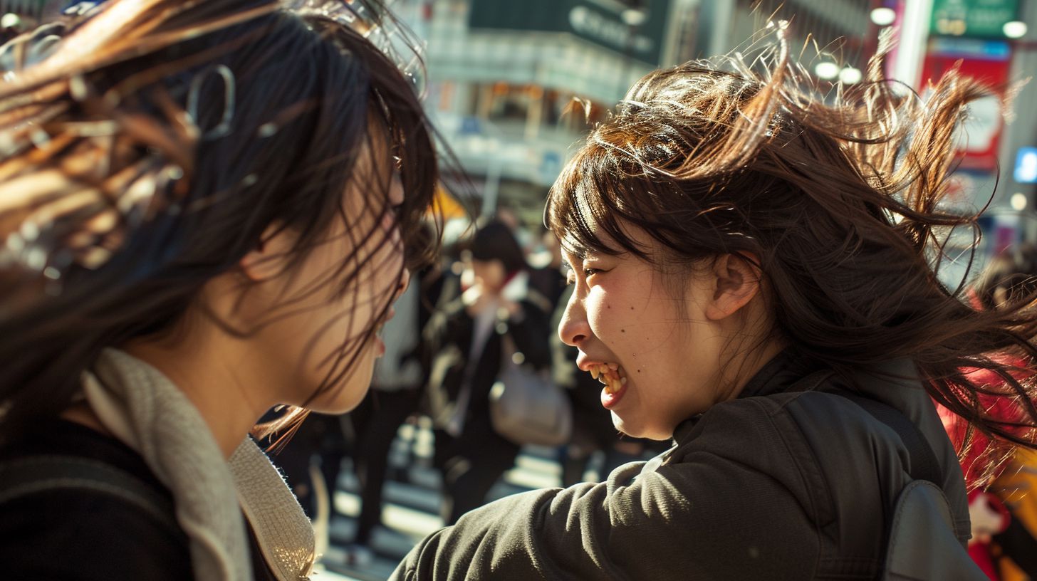 今日の女性のストリートファイト画像　広島県　呉市　2025年02月14日　ストリート喧嘩　画像