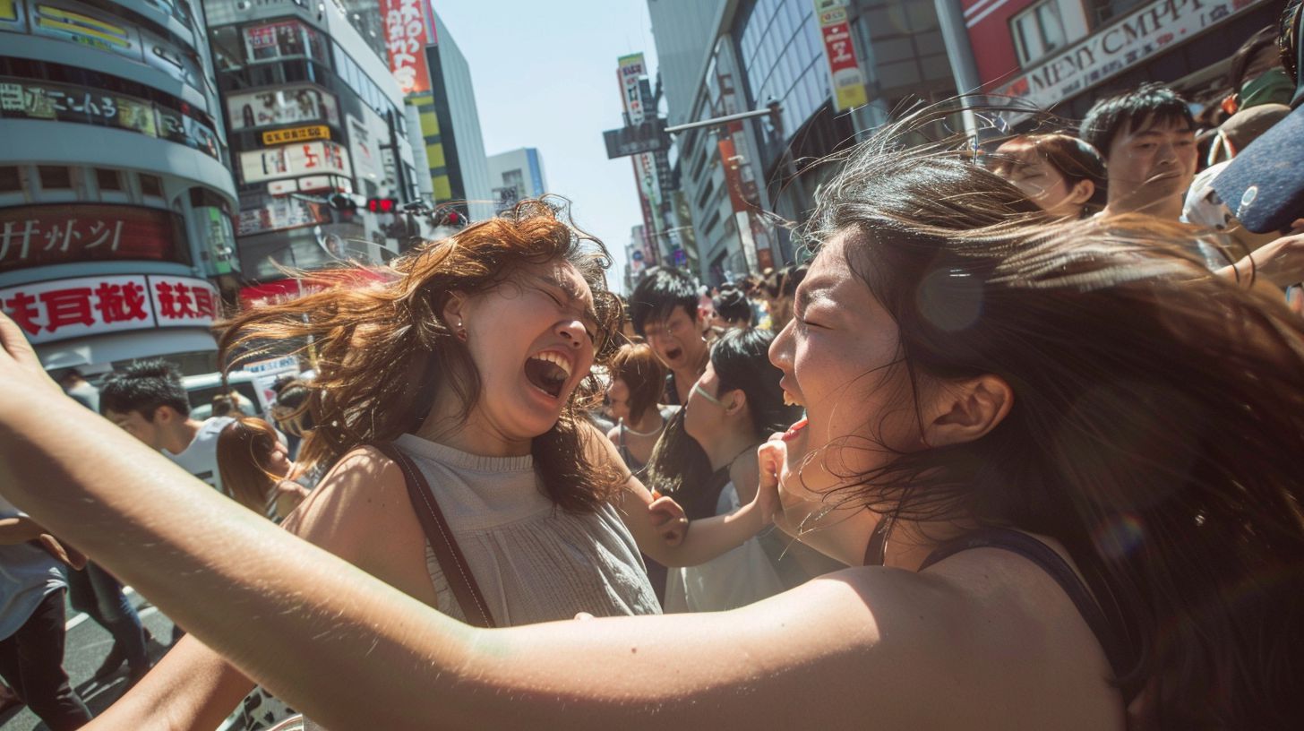 今日の女性のストリートファイト画像　東京都　西東京市　2025年02月20日　女の喧嘩　画像