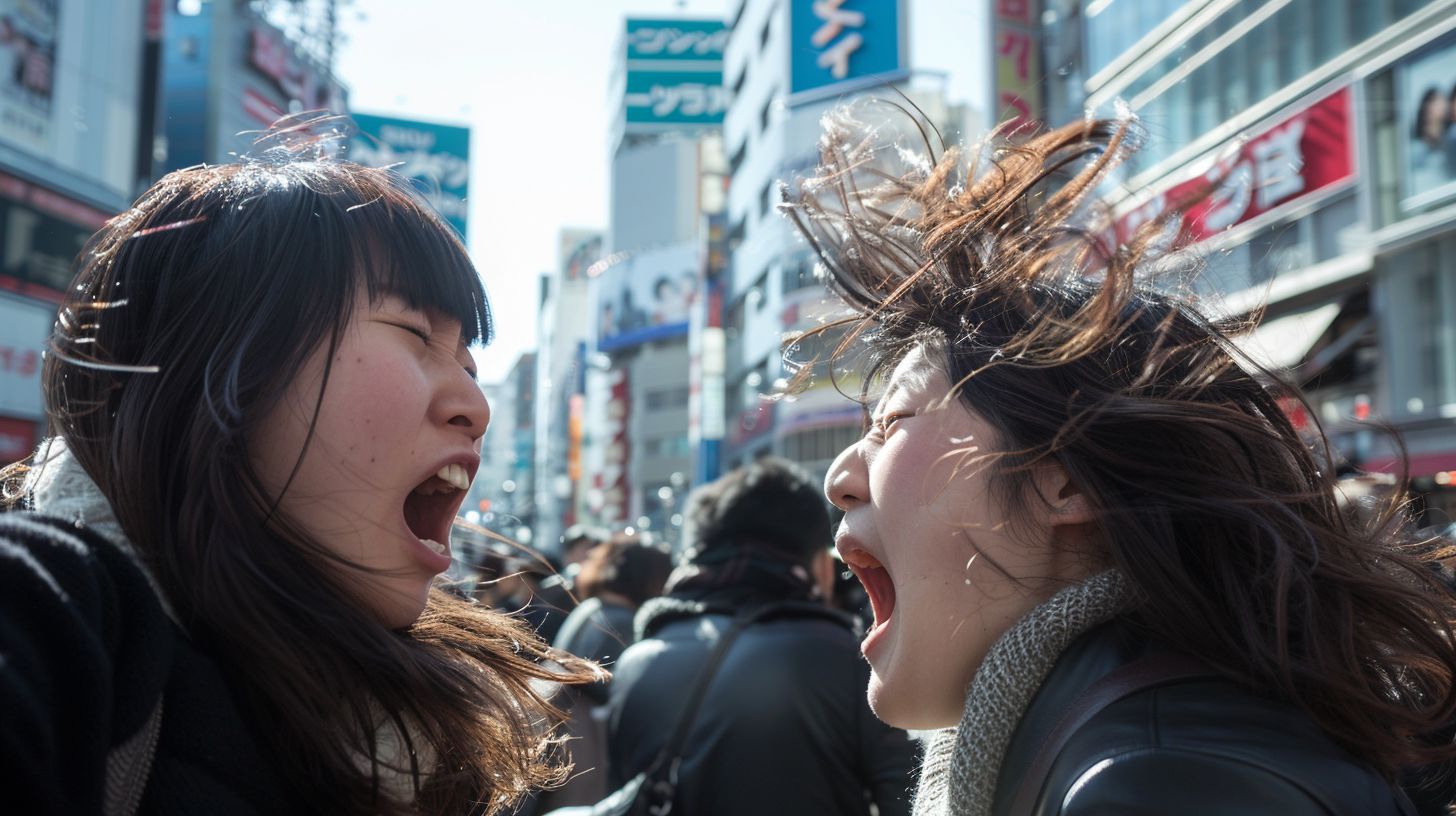 今日の女性のストリートファイト画像 北海道 札幌市 2025年02月21日 路上喧嘩 画像
