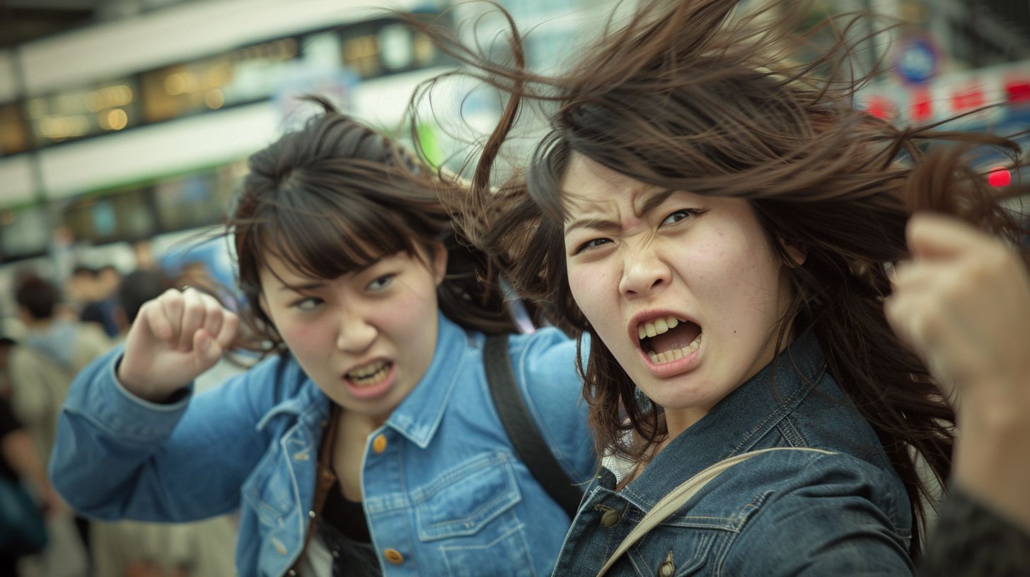 今日の女性のストリートファイト画像　大阪府　吹田市　2025年04月07日　ストリートファイト　画像