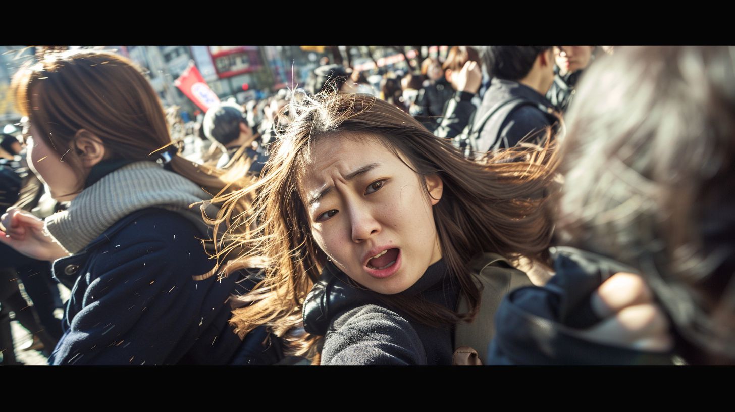 今日の女性のストリートファイト画像　和歌山県　橋本市　2025年04月21日　キャットファイト　画像