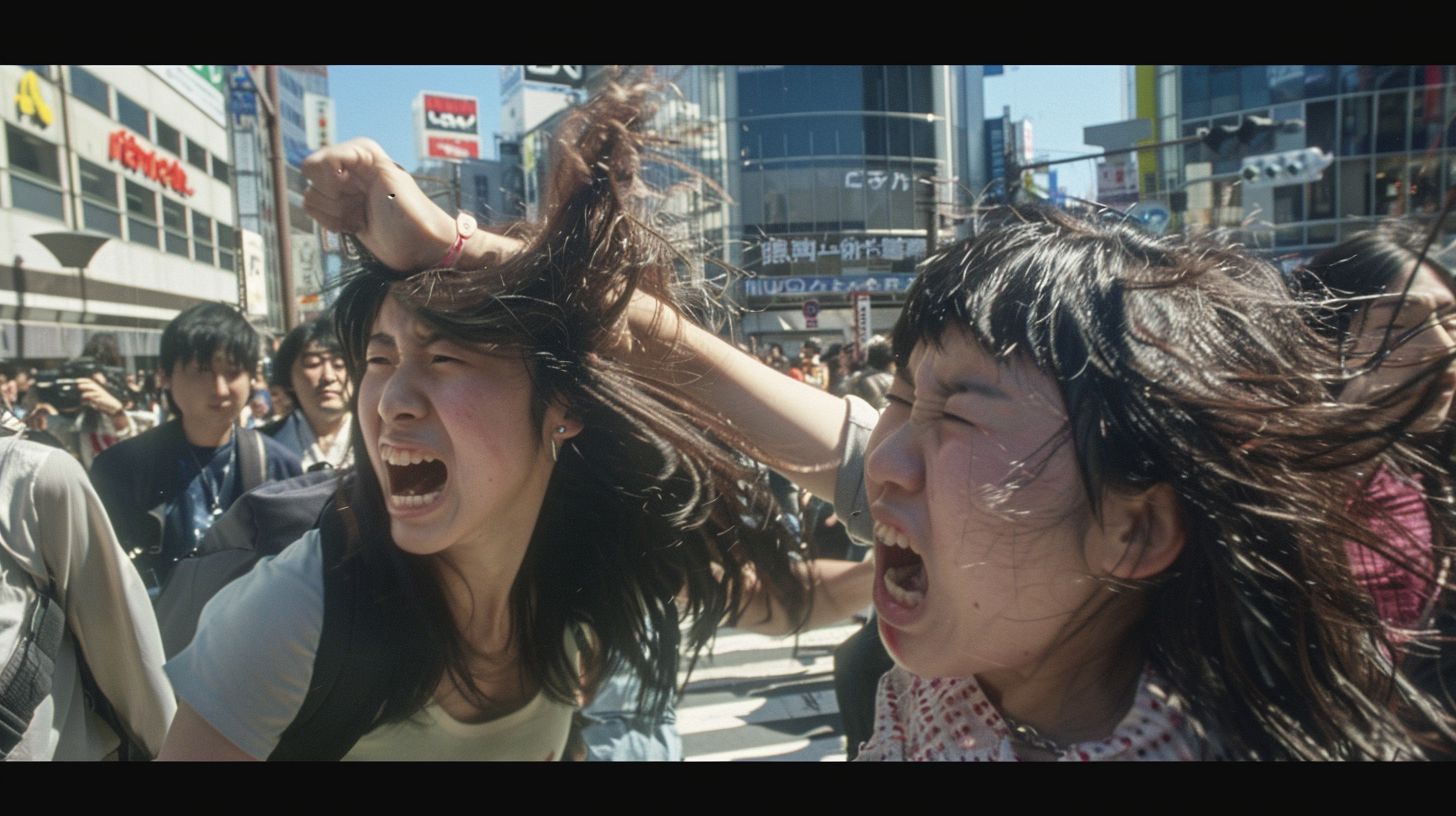 今日の女性のストリートファイト画像　千葉県　千葉市　2025年04月27日　ストリート喧嘩　画像