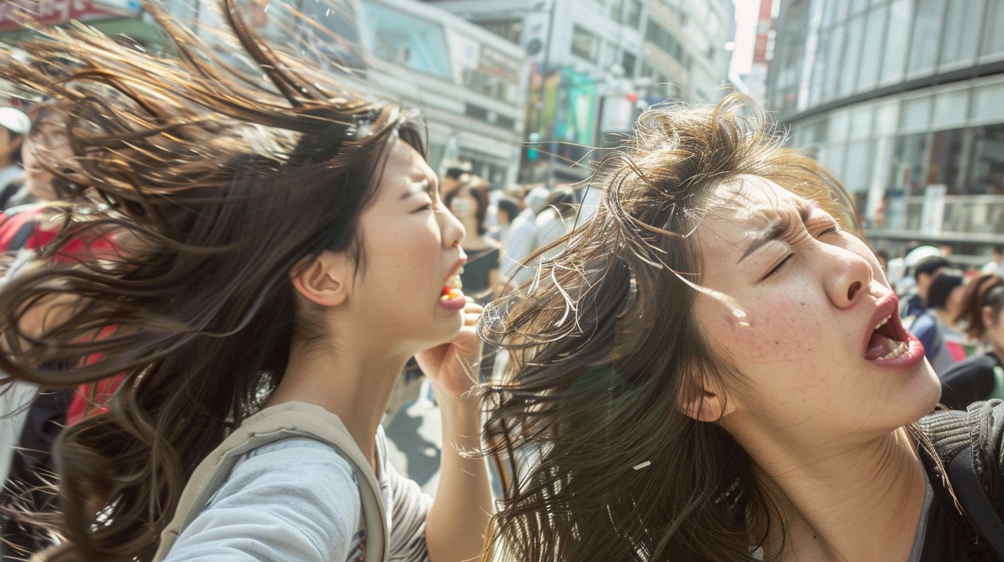 今日の女性のストリートファイト画像 北海道 石狩市 2025年07月01日 ストリート喧嘩 画像