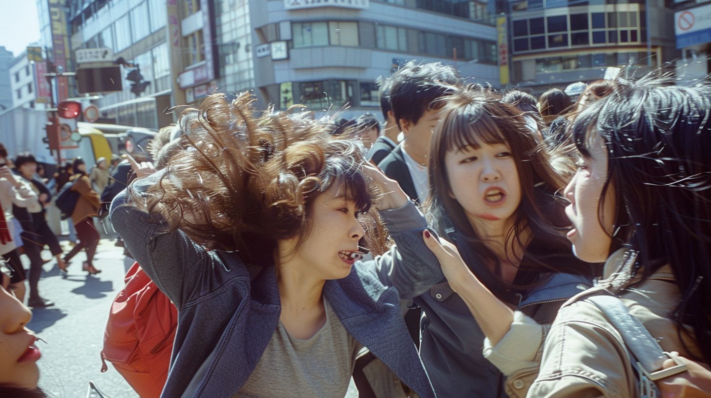 今日の女性のストリートファイト画像　奈良県　大和郡山市　2025年07月02日　女の喧嘩　画像