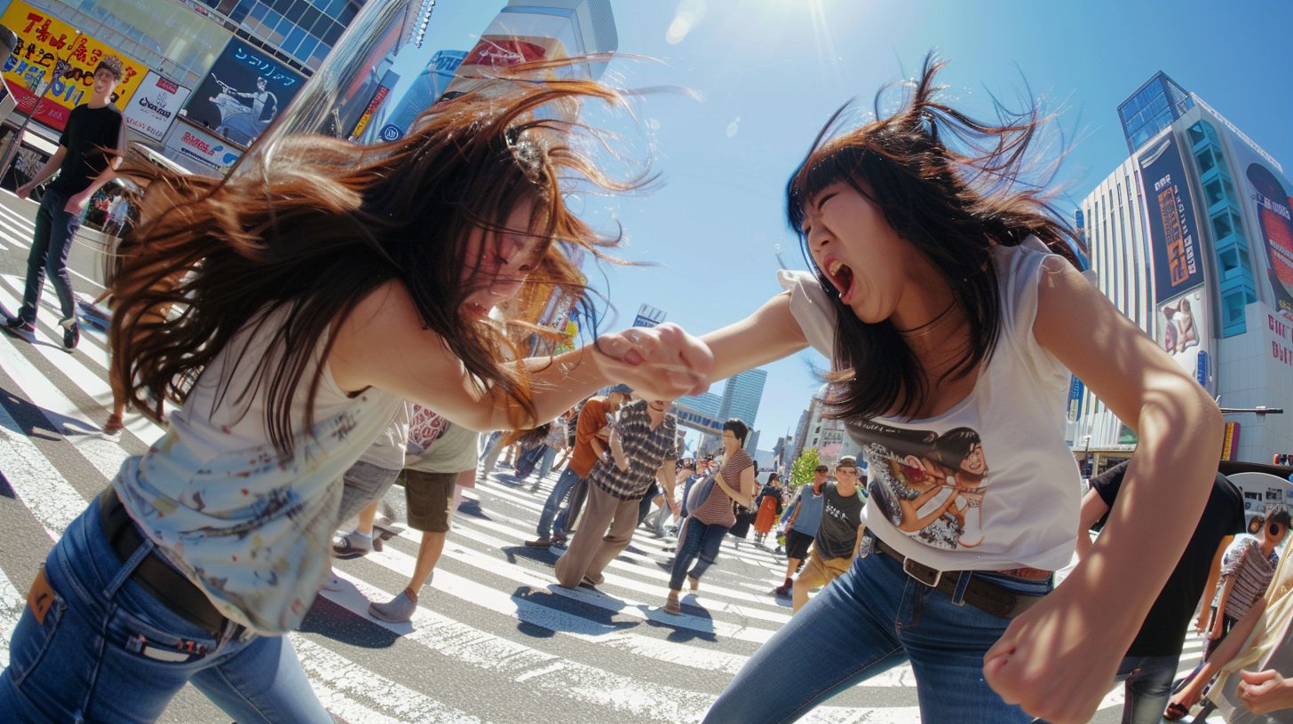 今日の女性のストリートファイト画像 埼玉県 飯能市 2025年07月17日 ストリート喧嘩 画像