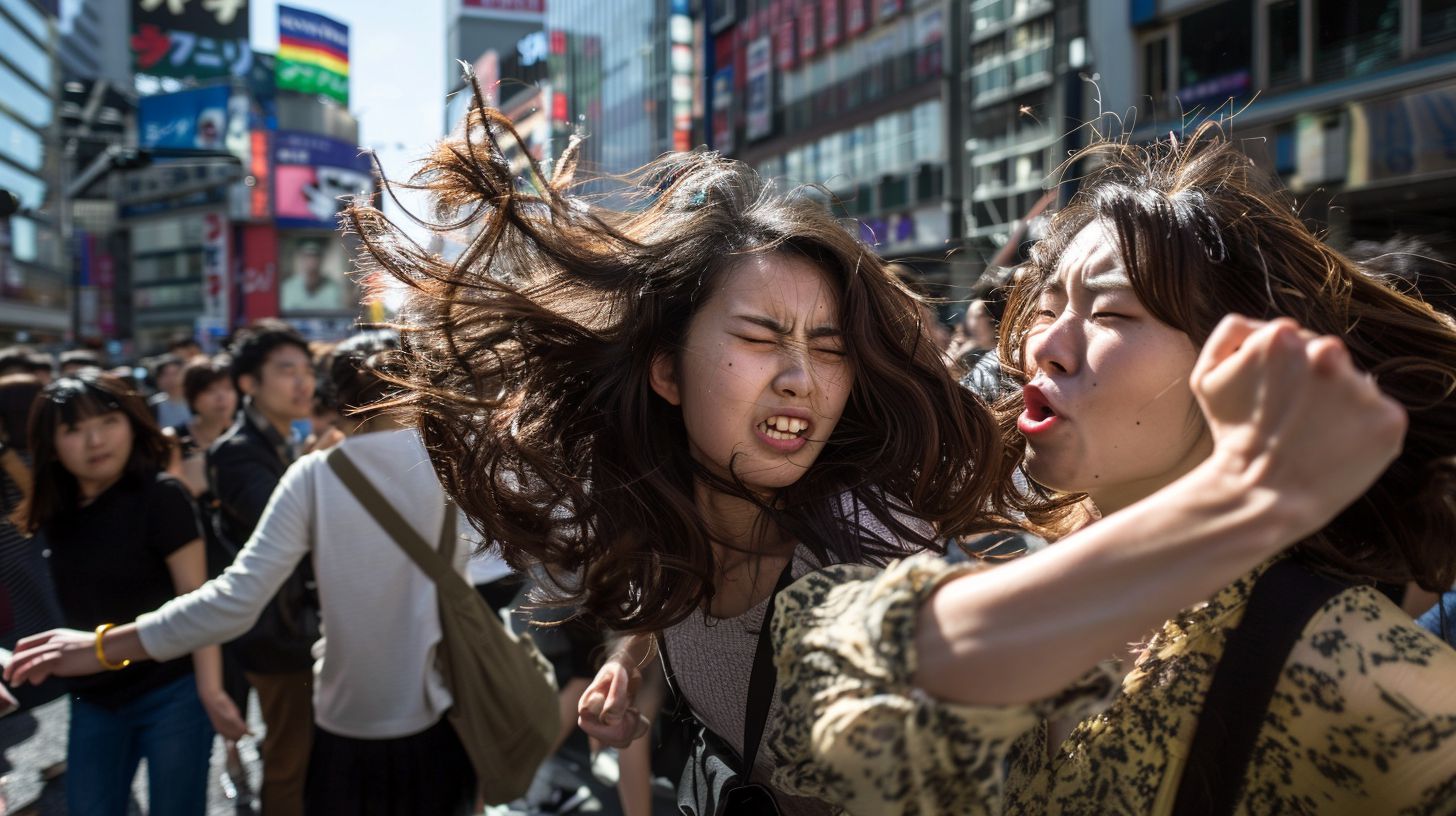 今日の女性のストリートファイト画像 埼玉県 戸田市 2025年07月21日 ストリート喧嘩 画像