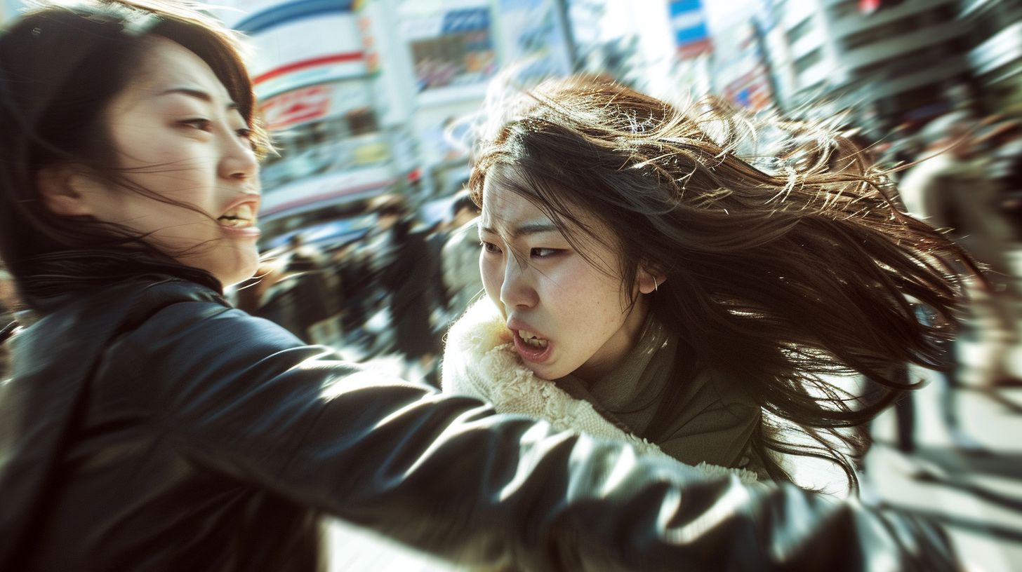 今日の女性のストリートファイト画像　千葉県　白井市　2025年07月29日　ストリート喧嘩　画像
