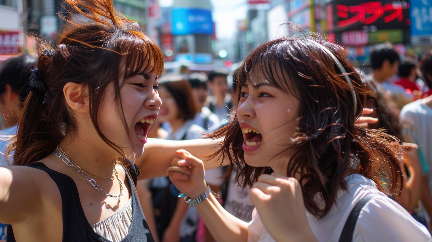 今日の女性のストリートファイト画像　岡山県　倉敷市　2025年08月23日　ストリート喧嘩　画像