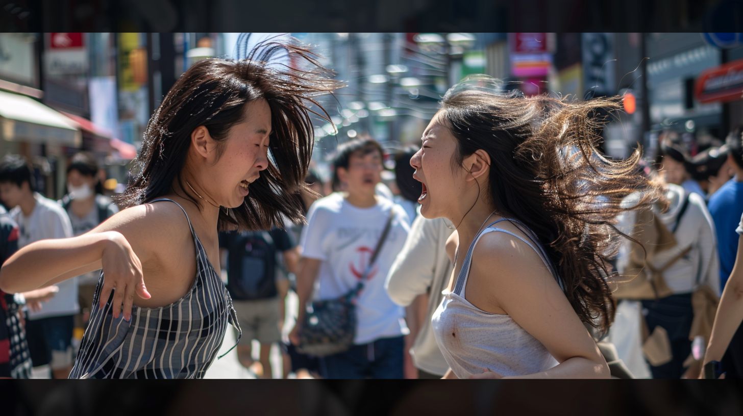 今日の女性のストリートファイト画像 静岡県 島田市 2025年08月30日 キャットファイト 画像