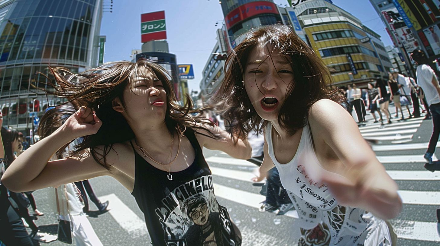 今日の女性のストリートファイト画像　三重県　伊賀市　2025年09月12日　路上喧嘩　画像