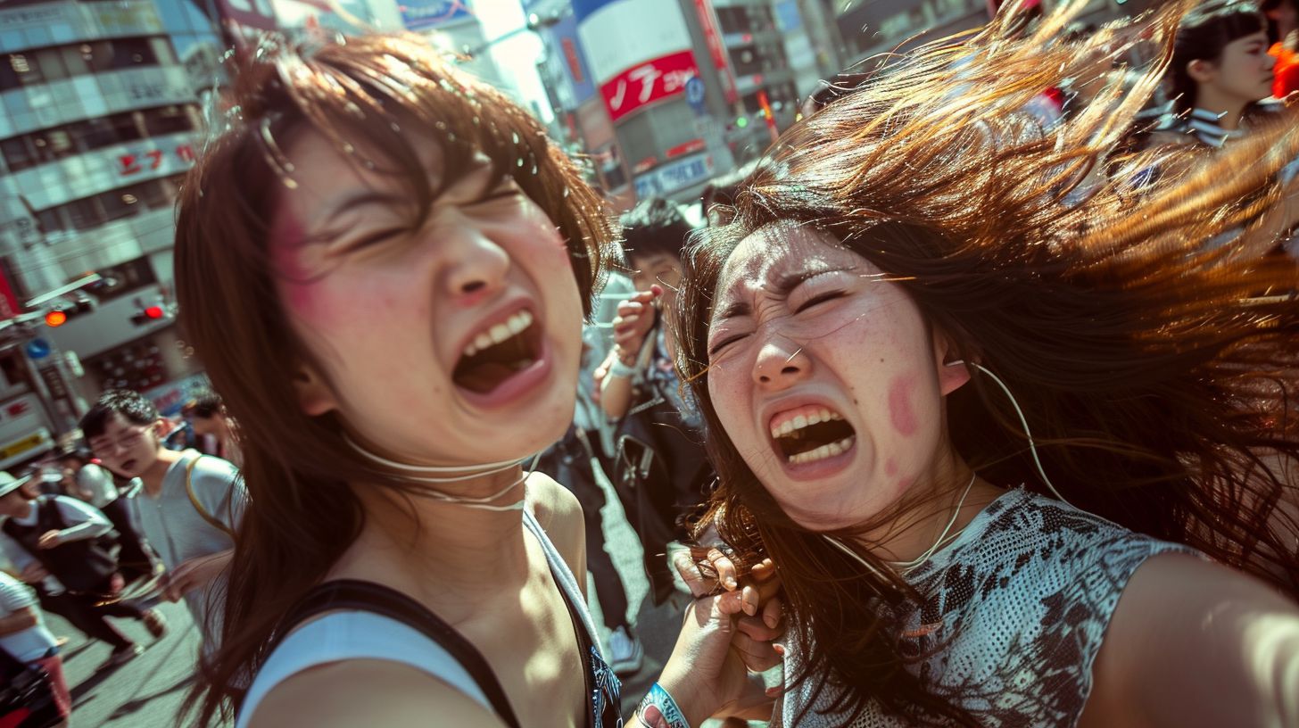 今日の女性のストリートファイト画像　静岡県　浜松市　2025年09月13日　路上喧嘩　画像