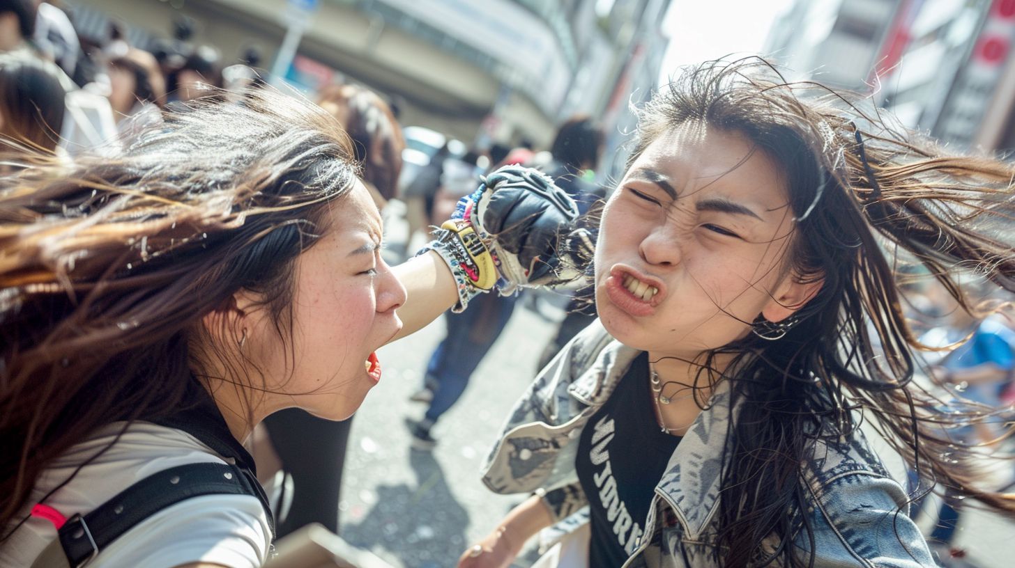 今日の女性のストリートファイト画像 埼玉県 東松山市 2025年11月01日 ストリート喧嘩 画像