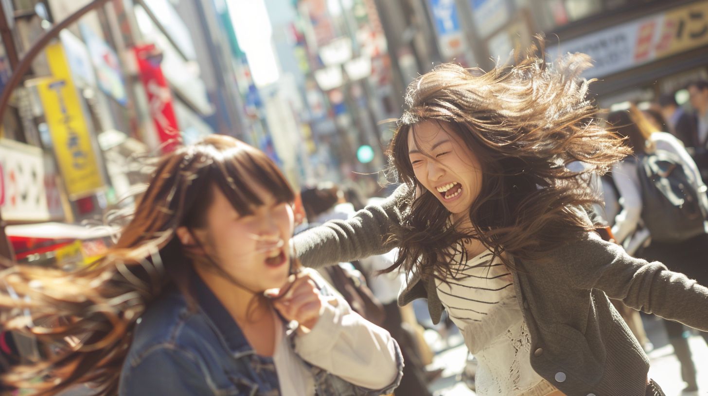 今日の女性のストリートファイト画像 群馬県 伊勢崎市 2025年11月02日 路上喧嘩 画像
