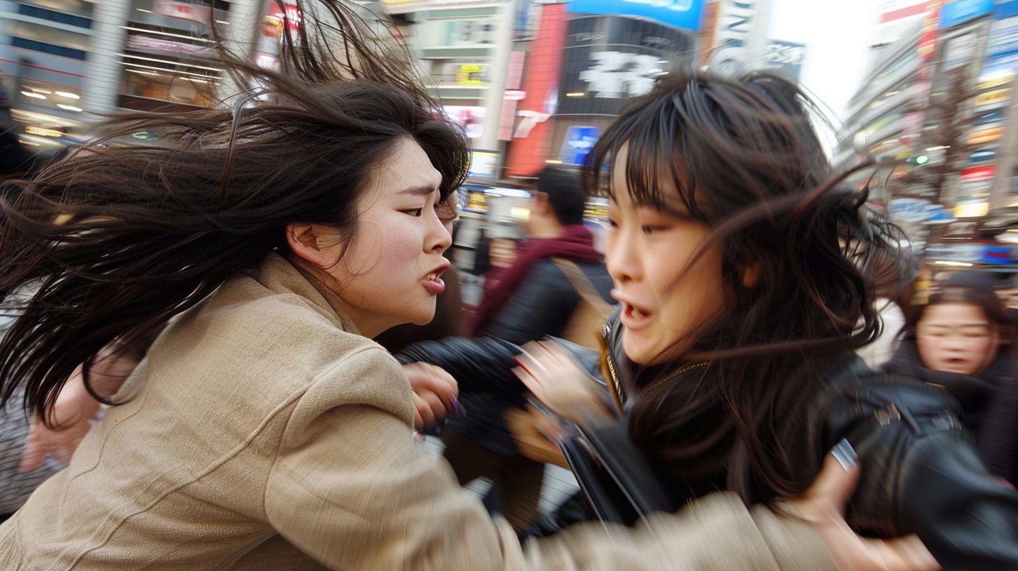 今日の女性のストリートファイト画像 愛知県 知立市 2025年11月17日 ストリート喧嘩 画像