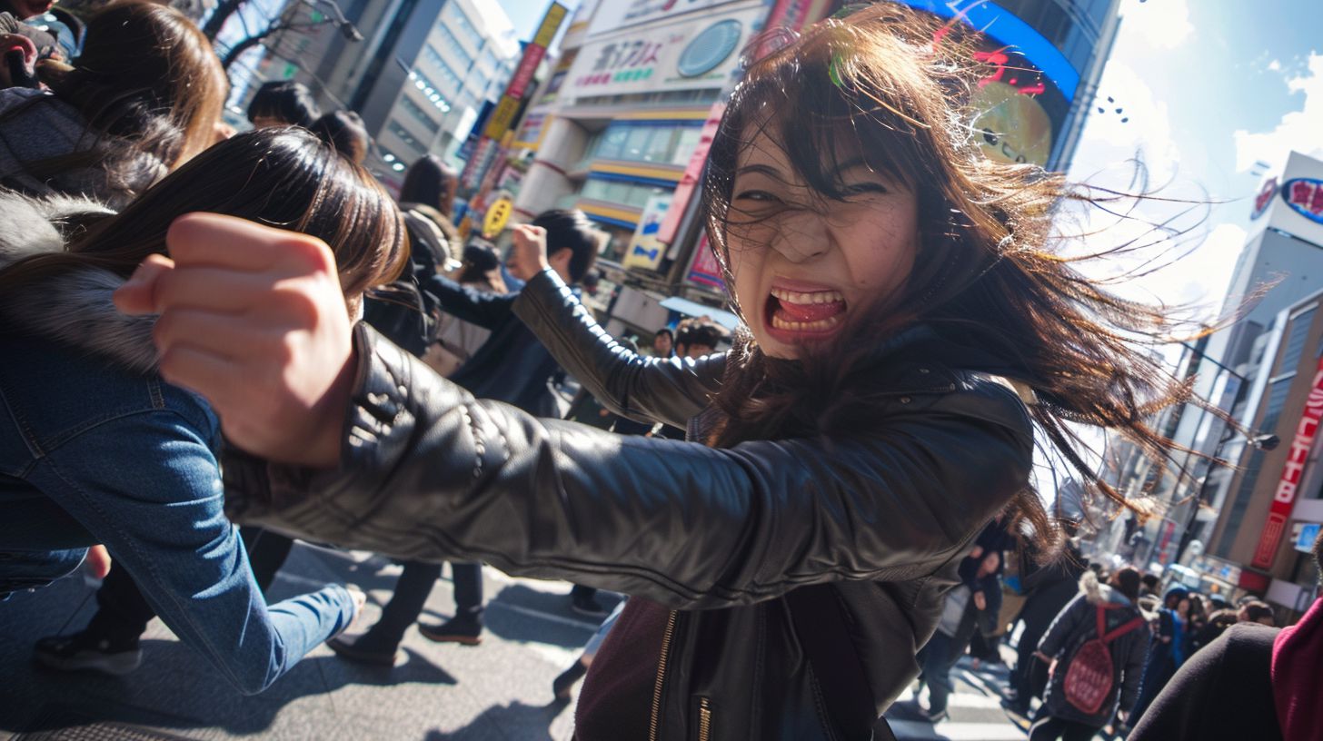 今日の女性のストリートファイト画像 茨城県 那珂市 2026年02月13日 キャットファイト 画像